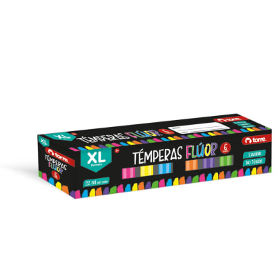 TÉMPERAS 6 COL FLUOR TORRE