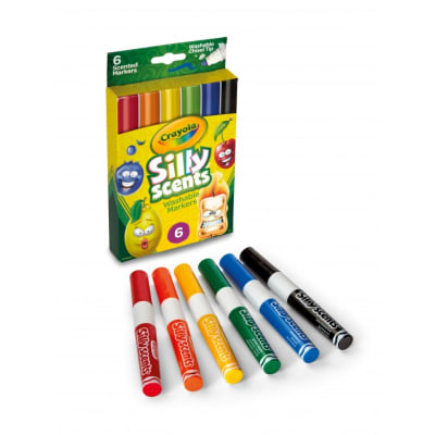 6 MARCADORES PUNTA BISELADA SILLY SCENTS CRAYOLA