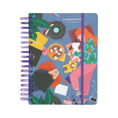 Cuaderno 1/2 oficio 21x24 cm mujer y perro