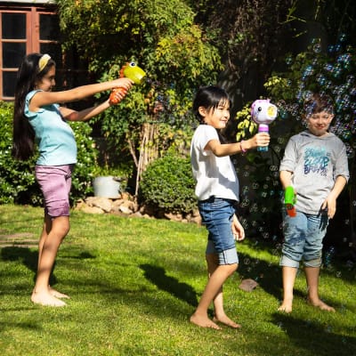 MAQUINA BURBUJAS TRANSPORTA DINOSAURIO VERDE