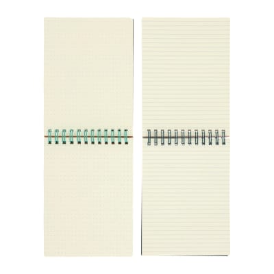 Libretas Espiral 80 Hojas c/u 1 con Puntos-1 con Líneas 11x16 cm colores