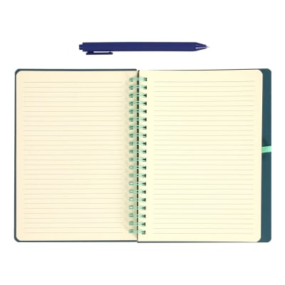 LIBRETA CON LÁPIZ 100 HOJAS CON LÍNEAS 18,7X21,7 CM DISEÑO CALIPSO