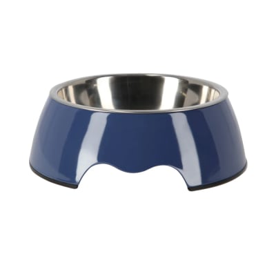 Plato Comida Acero Inoxidable para Mascotas Azul 420 ml