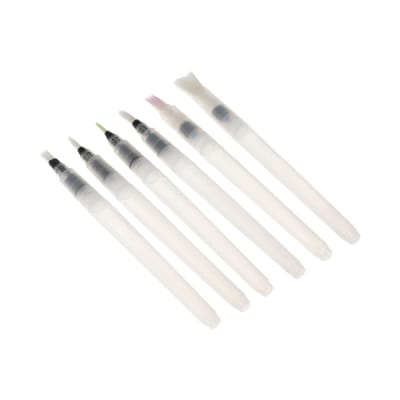 Set 6 Pinceles Agua Acuarela diferentes puntas