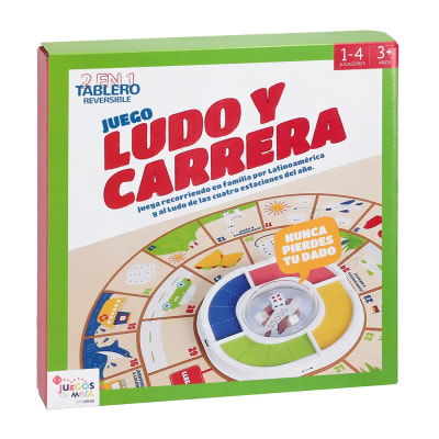 JUEGO LUDO Y CARRERA MADERA