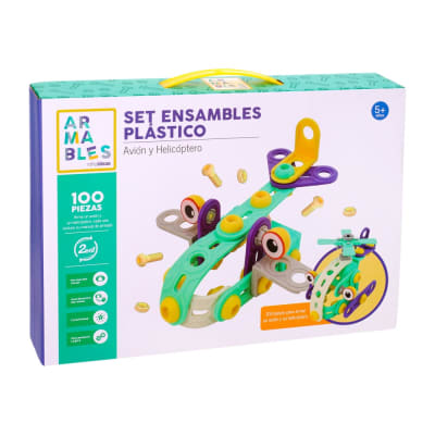 SET 2 VEHÍCULOS DE PLÁSTICO ENSAMBLABLES CELESTES