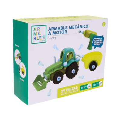 TRACTOR- ARMABLE MECÁNICO A MOTOR 29 PIEZAS