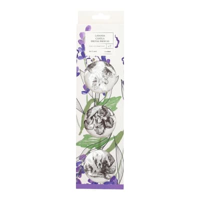 Set 3 Sachet Aromático de Tela Lavanda, canela, frutas frescas 8 cm