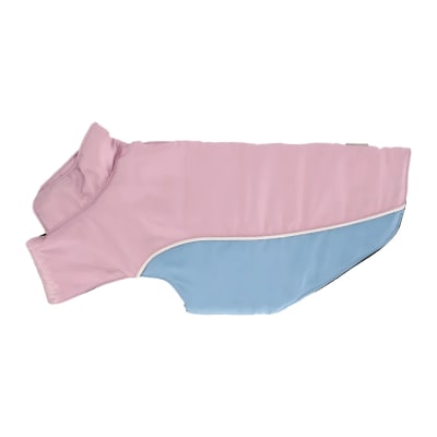 CHAQUETA MASCOTA ROSA Y CELESTE