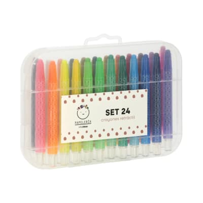 Set 24 Crayones Retráctil
