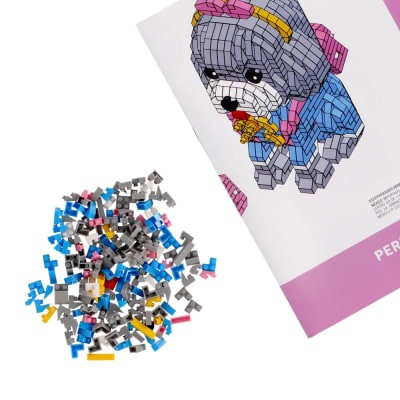 Mini bloques nivel 4 - Perro mochila rosa