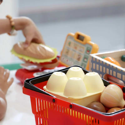 SET CANASTO ABARROTES PLASTICOS NARANJO