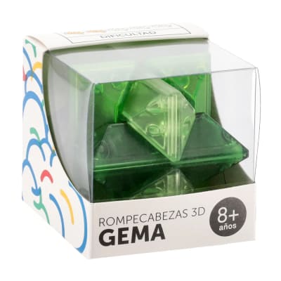Rompecabeza 3D gema diámetro 7 cm verde