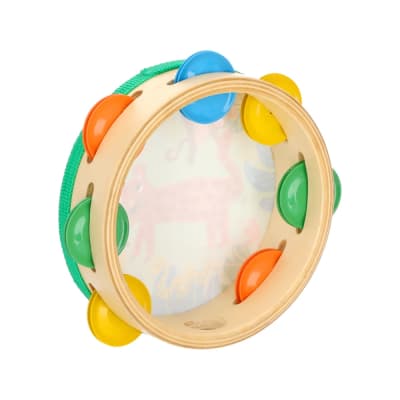 PANDERO MADERA 7 SONAJAS INFANTIL