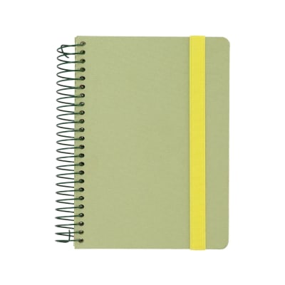 CUADERNO TELA 15X21 VERDE MATCHA