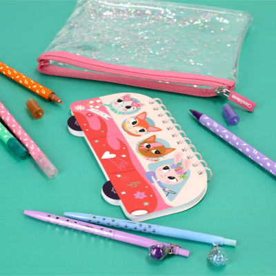 Set estuche y accesorios para dibujo gatitos