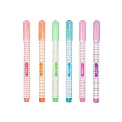 SET DE 6 MARCADORES CON TIMBRE ROLLER