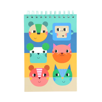 Block blanco con espiral A5 Animales