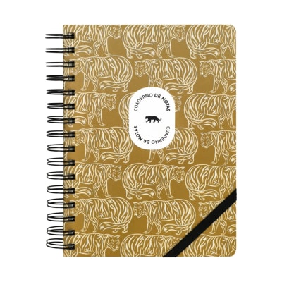 CUADERNO IMPRESO 15X21 CAFÉ TIGRE