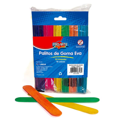 PALOS DE HELADO GOMA EVA DELGADO ( 1CM X 11,5CM)