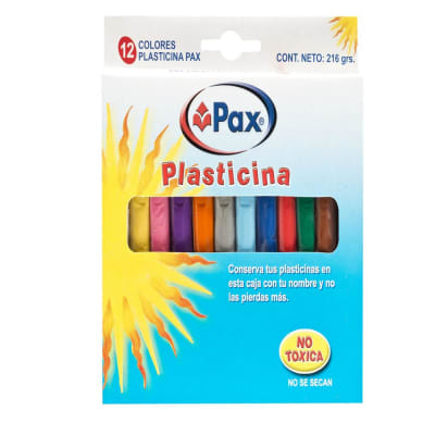 PLASTICINA PAX 12 COLORES