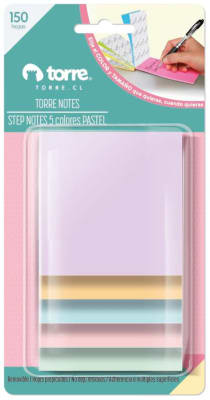 BL. TORRE NOTES STEP PASTEL 5 COLORES