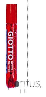 COLA GIOTTO GLITTER 10.5ML ROJ