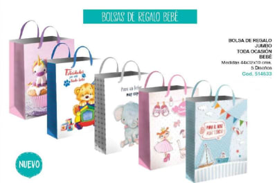 BOLSA DE REGALO TODA OCASION BEBE JUMBO 44X32X10 CM. NOBEL GIFT