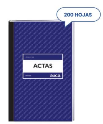 LIBRO ACTAS AUCA 200 HJS