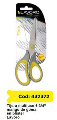 TIJERA MULTIUSO 6 3/4 PULG. PLASTOMETAL MANGO DI LAVORO