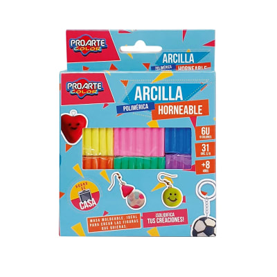 ARCILLA PROARTE HORNEABLE 6 COLORES