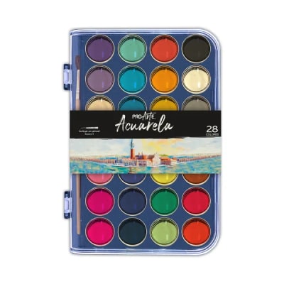 ACUARELA PROARTE EN PASTILLA 28 COLORES