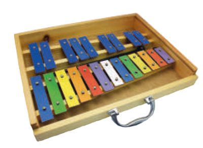 METALOFONO 22 NOTAS COLORES  CAJA MADERA ART & CRAFT