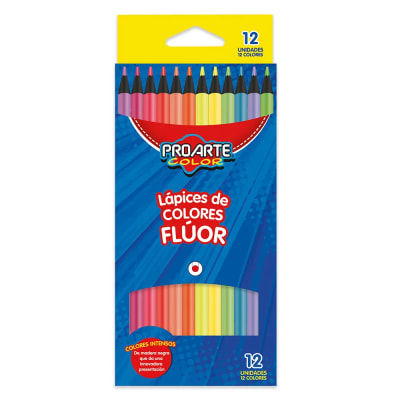 LAPICES DE COLOR PROARTE FLUOR 12 LARGOS