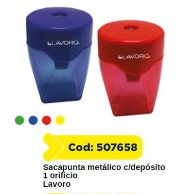 SACAPUNTA METALICO C/DEPOSITO 1 ORIFICIO