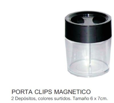 PORTA-CLIPS MAGNETICO DOBLE.REDONDO.COL.