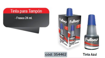 TINTA P/TAMPON FCO.DE 24 ML. AZUL FULTONS