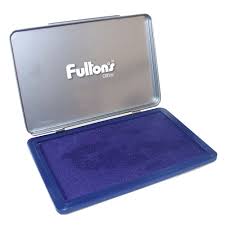 TAMPON TINTA N?2 MED. AZUL TAPA METALICA FULTONS