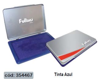 TAMPON TINTA N?2 MED. AZUL TAPA METALICA FULTONS