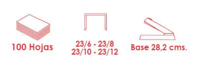 CORCHETERA SEMI INDUSTRIAL METAL BASE GOMA P/100HJS. 23/6,23/8,23/10,23/1 LAVORO