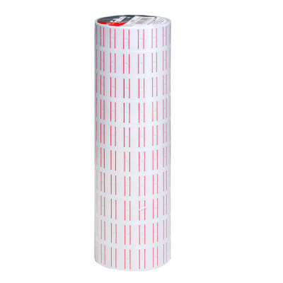 ETIQ. BLANCA C/LINEA ROJA SATO 1000 UN. PQTE 10 ROLLOS FULTONS