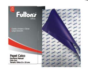PAPEL CALCO OF. AZUL 25 HJS. PARA LAPIZ FULTONS