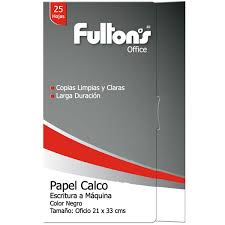 PAPEL CALCO OF. NEGRO 25 HJS. MAQ. FULTONS