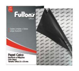 PAPEL CALCO OF. NEGRO 25 HJS. MAQ. FULTONS