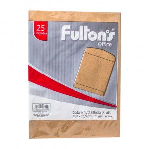 SACO DE PAPEL 1/2 OFICIO KRAFT 70 GR. FULTONS