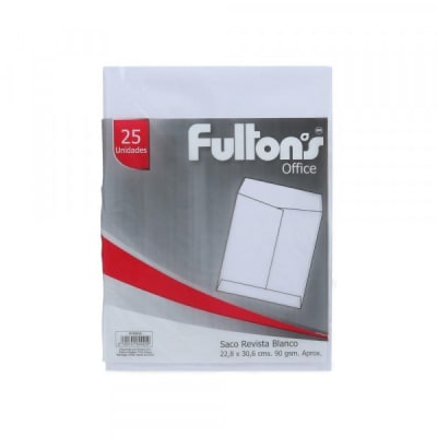 SOBRE SACO REVISTA BLANCO 90 GR. FULTONS