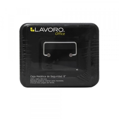 CAJA DE SEGURIDAD METAL C/CHAPA 8 NEGRA LAVORO