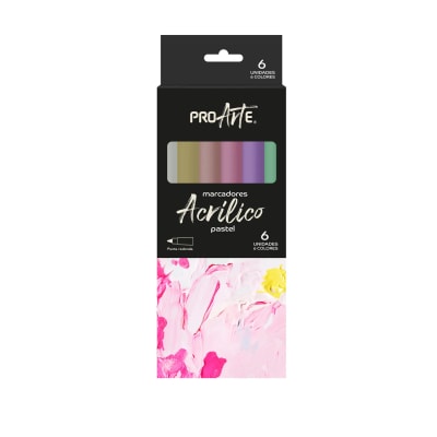MARCADORES ACRILICOS PASTEL PROARTE 6 UND