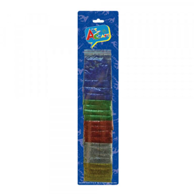 BOLSITAS CON FIGURAS ESCARCHA COLOR BASIC 20 UN. ART & CRAF