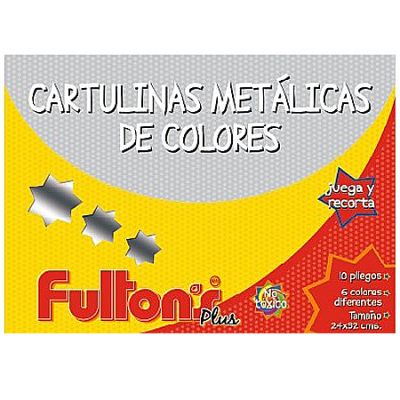 CARPETA C/PAPEL CART.METALIZADA 10 HJS. FULTONS